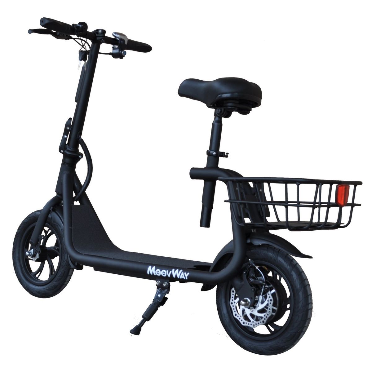 MOOVWAY Scooter électrique Pliable avec selle E-scooter City Moov Noir