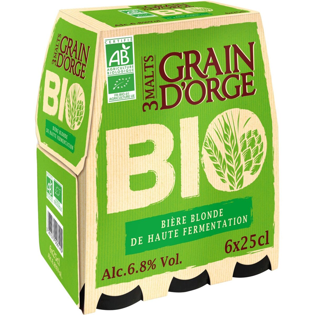 GRAIN D'ORGE Grain d'Orge bière blonde bio 6,8° -6x25cl