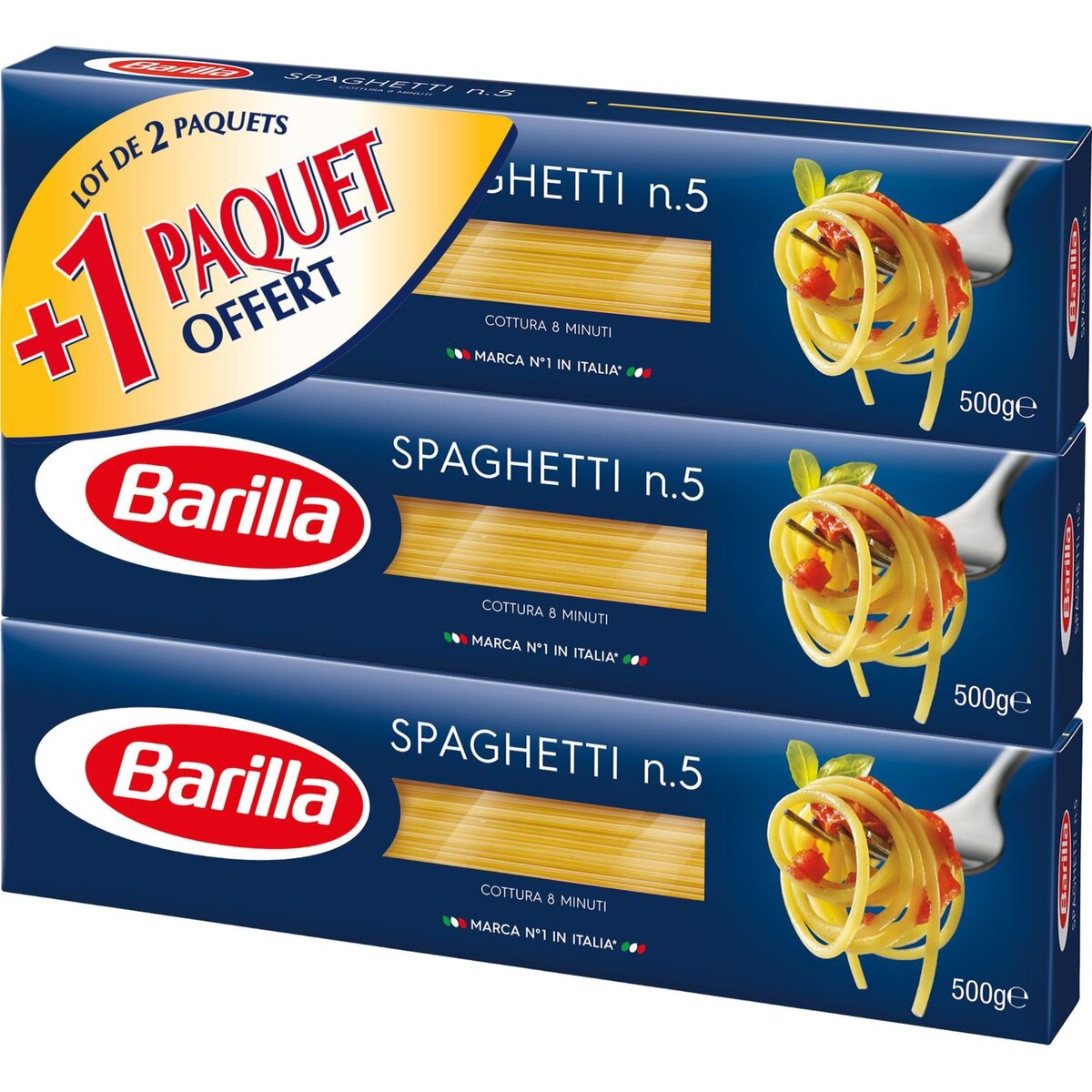 BARILLA Barilla spaghetti moyen 2x500g +1 offert