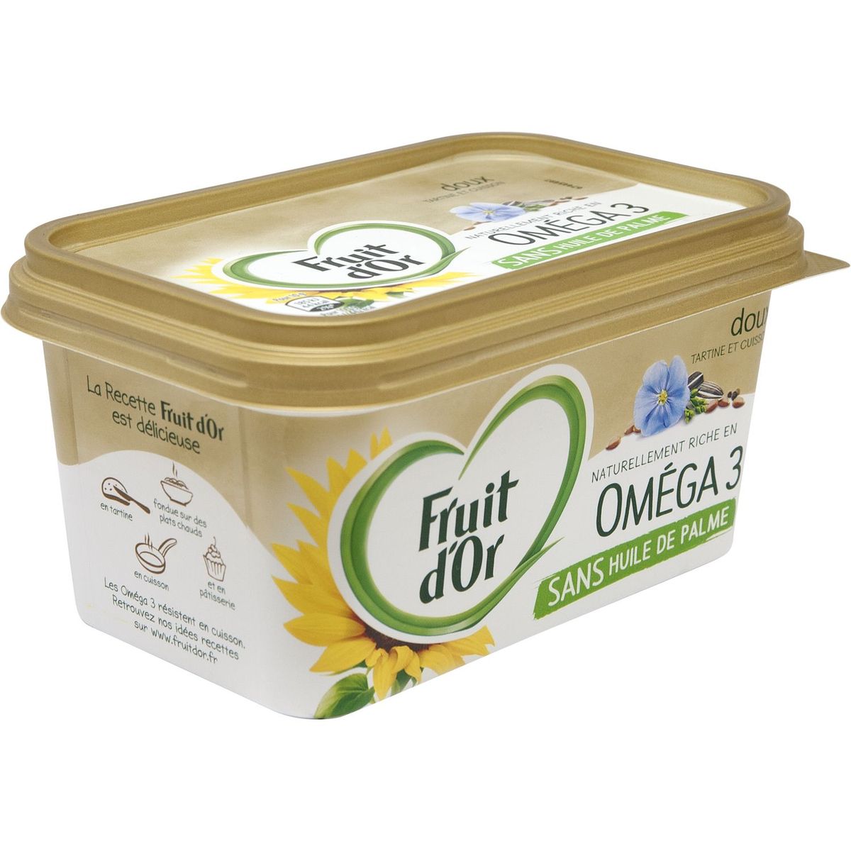 FRUIT D'OR Fruit d'Or  margarine sans huile de palme doux 450g