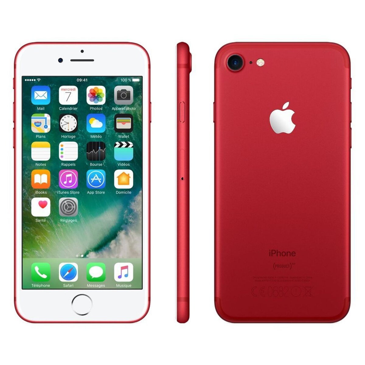 APPLE Apple iPhone 7 - Reconditionné - Grade B - 128 Go - Rouge - LAGOONA