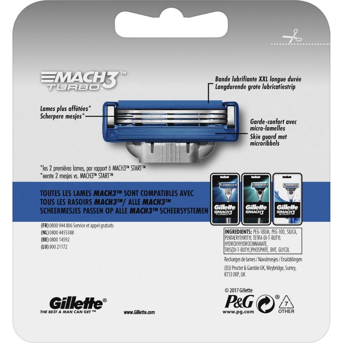 GILLETTE Gillette lames mach 3 turbo x12