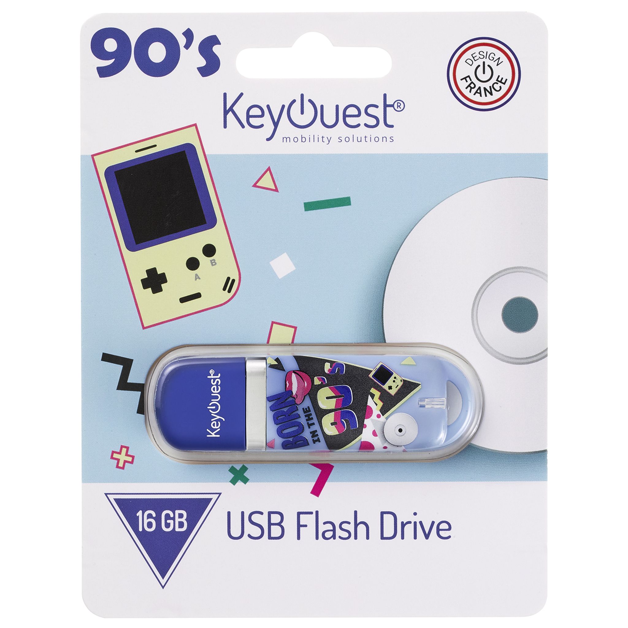 Voir la diapositive 2 : KEYOUEST Clé USB Année 90 16 Go