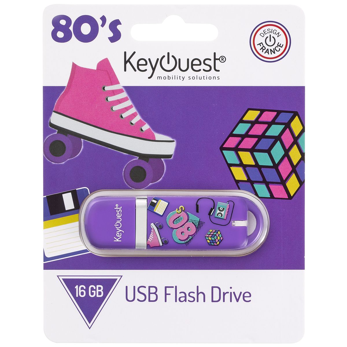 KEYOUEST Clé USB Année 80 16 Go