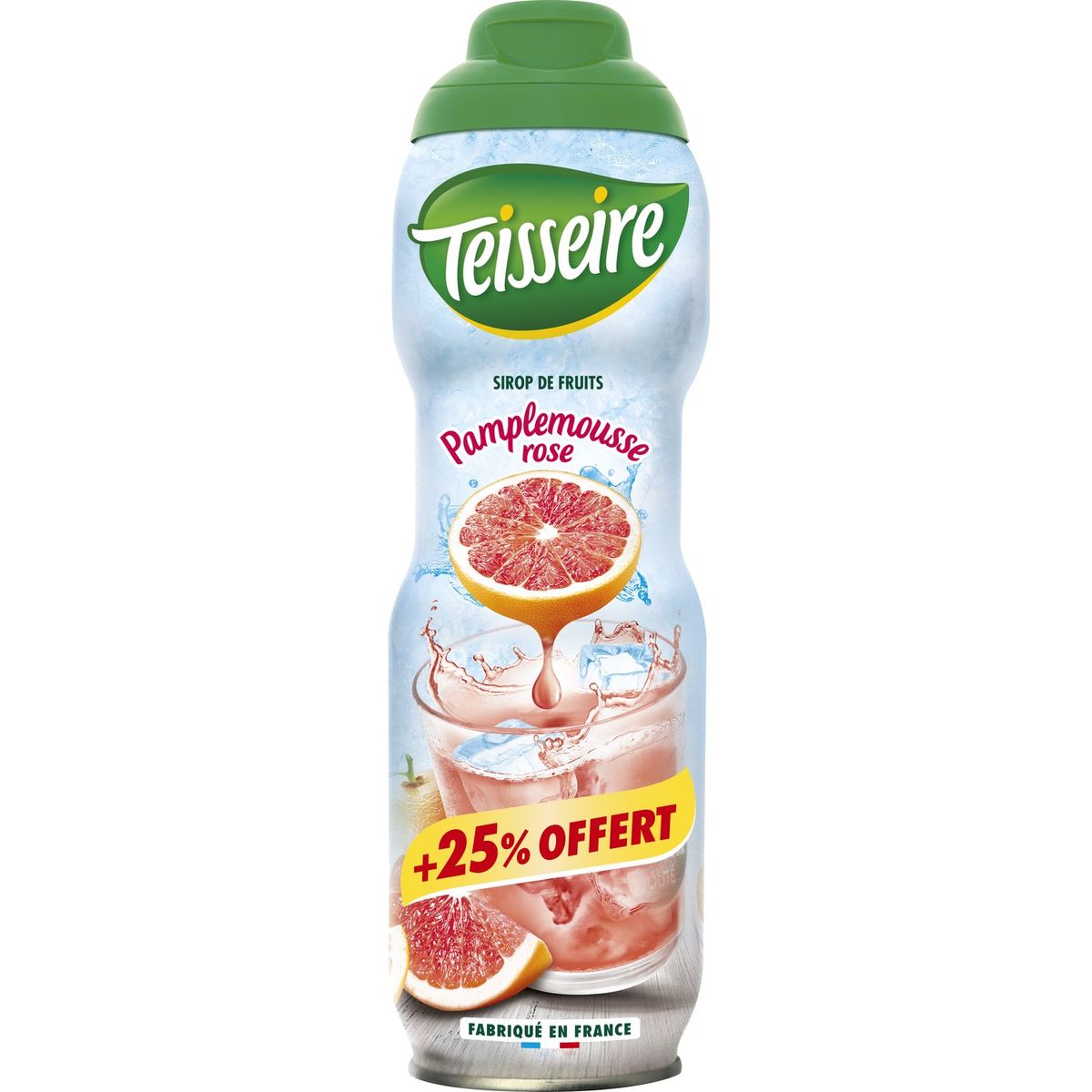 TEISSEIRE Teisseire sirop pamplemousse rosé 60cl +25%offert