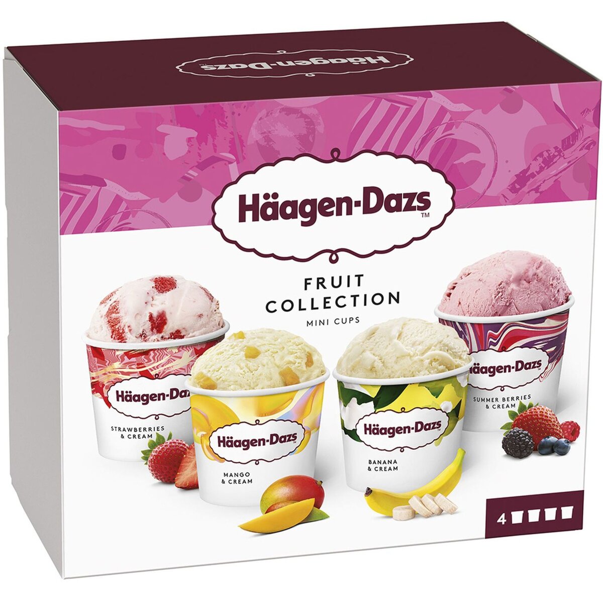 HAAGEN DAZS Häagen-Dazs Mini pot fruit collection 326g 4 mini pots 326g