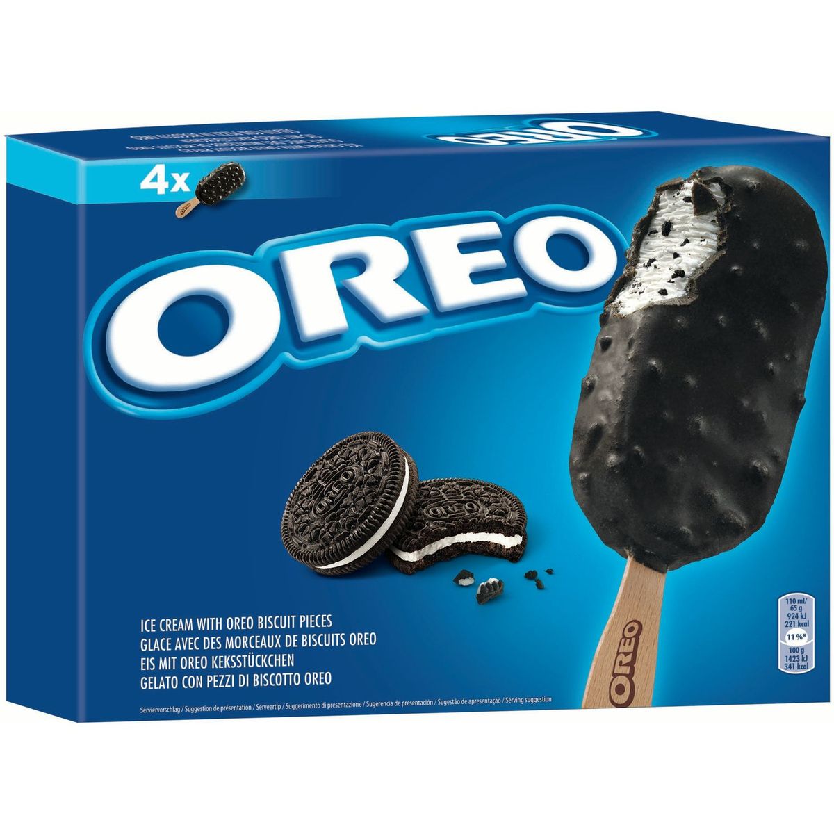 OREO Oréo Batônnet glacé 256g 4 batônnets 256g