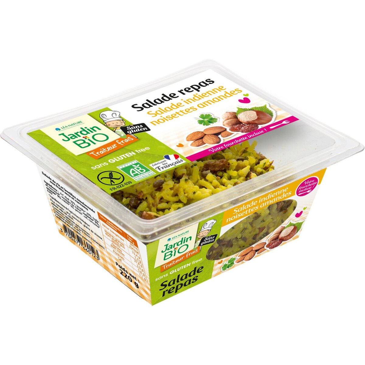 JARDIN BIO ETIC Salade indienne noisettes et amandes 220g