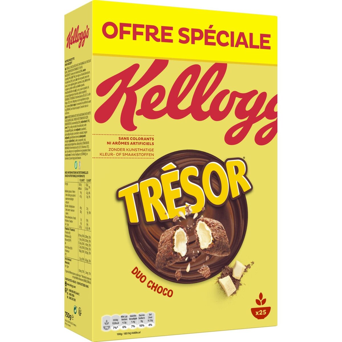 KELLOGG'S Trésor Céréales duo choco 750g 750g