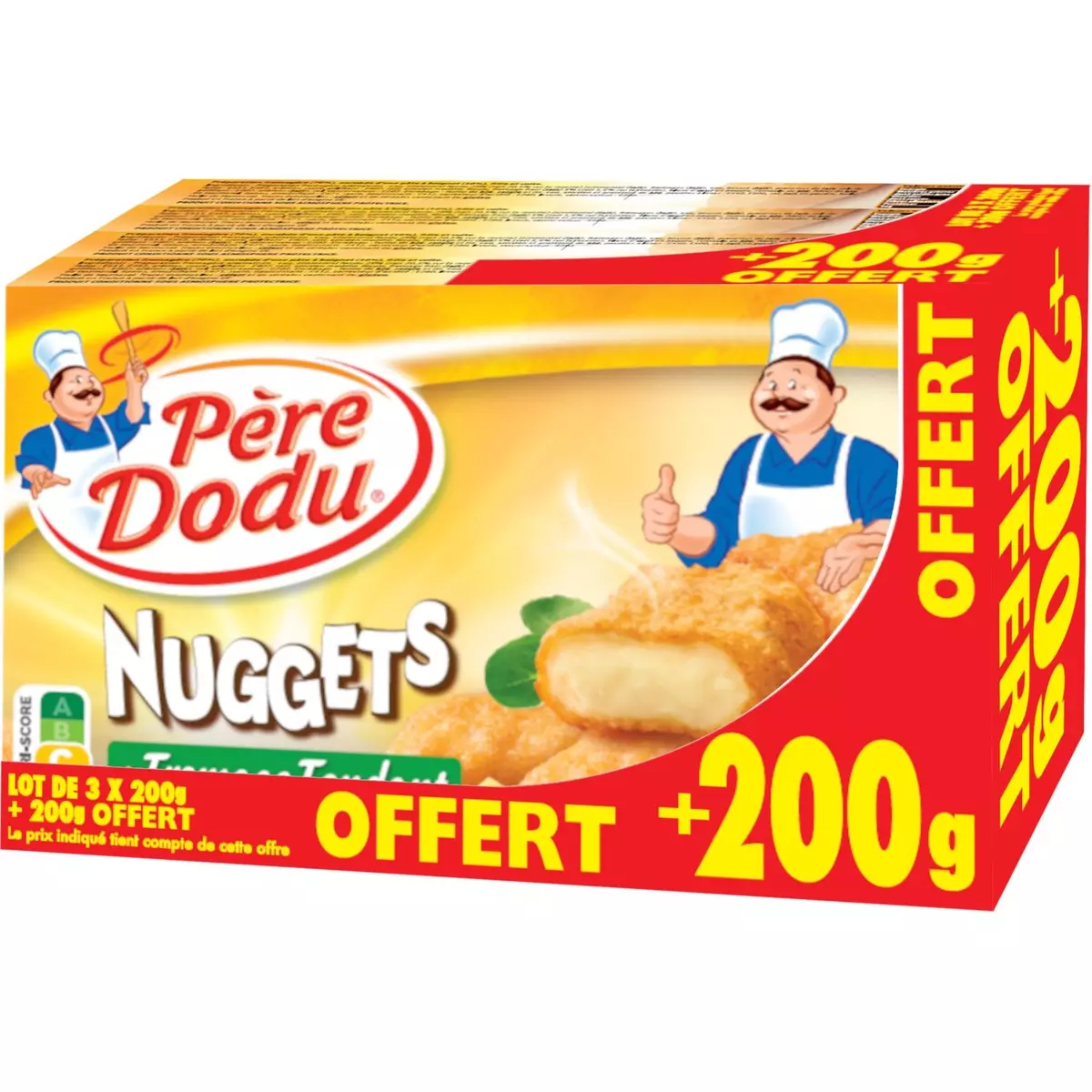 PERE DODU Père Dodu nuggets fromage x3 +200g offert