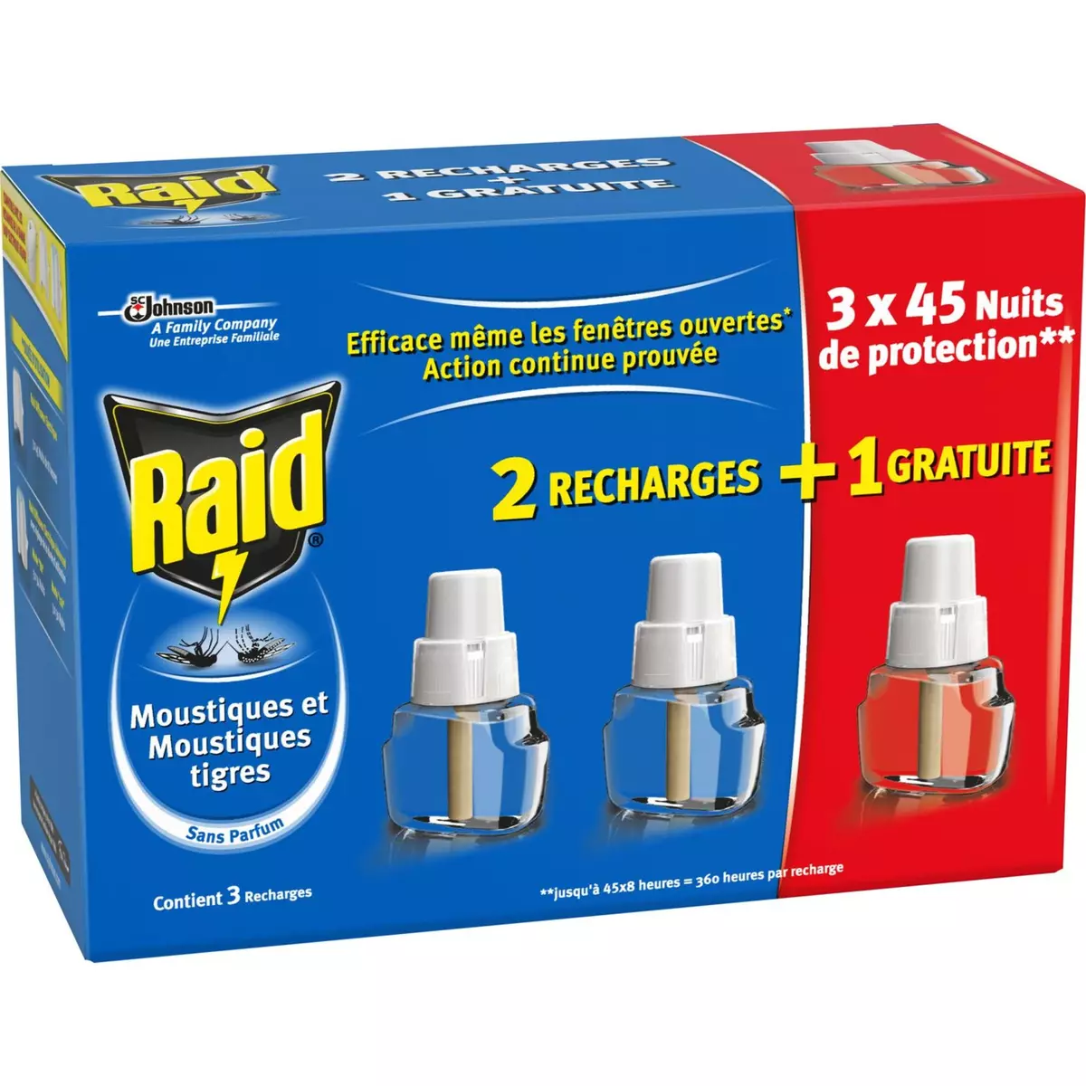 RAID Raid recharge électrique liquide 45nuits x2 +1offert