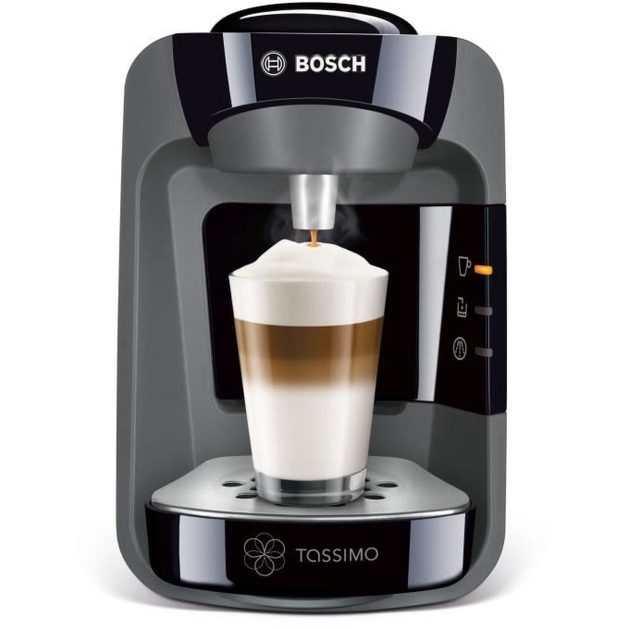 Voir la diapositive 4 : BOSCH Cafetière à dosettes Tassimo TAS3702 All Black, Noir