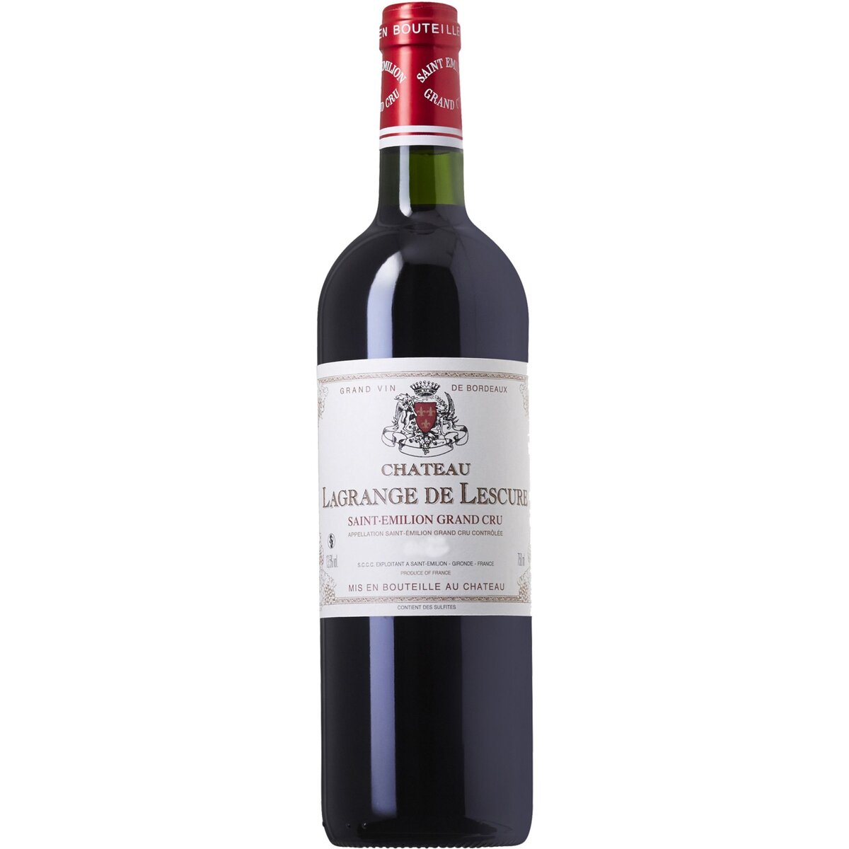 Vin rouge AOP Saint-Emilion Grand cru Château Lagrange de Lescure 75cl