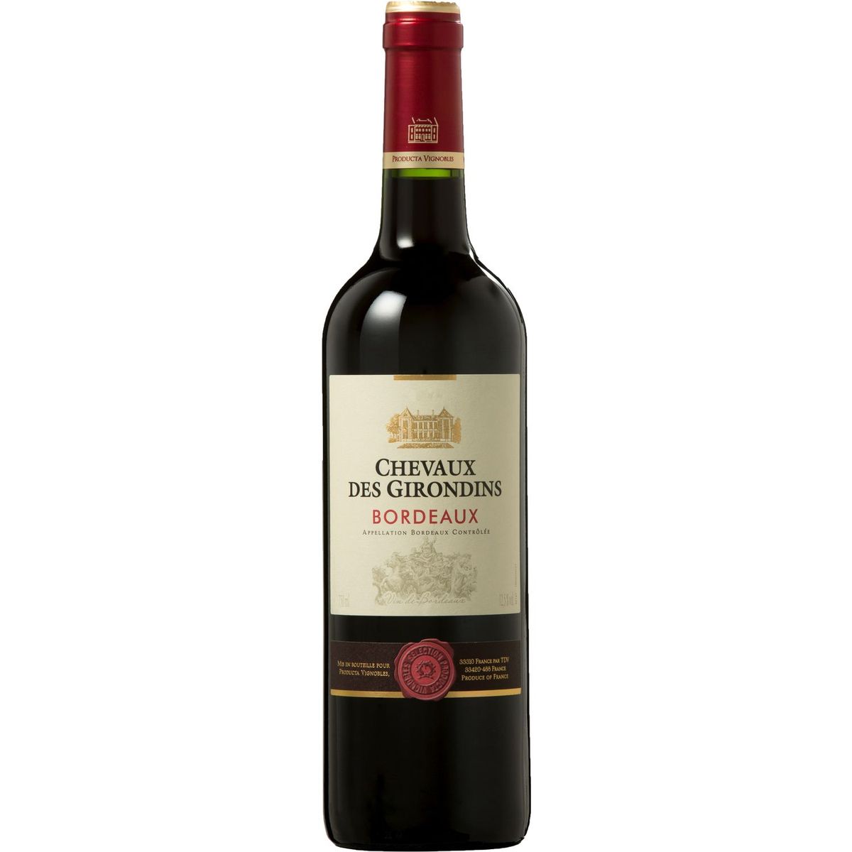 Vin rouge AOP Bordeaux Chevaux des Girondins 75cl