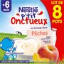NESTLE Nestlé P'tit onctueux coupelles pêche 8x100g dès 8mois