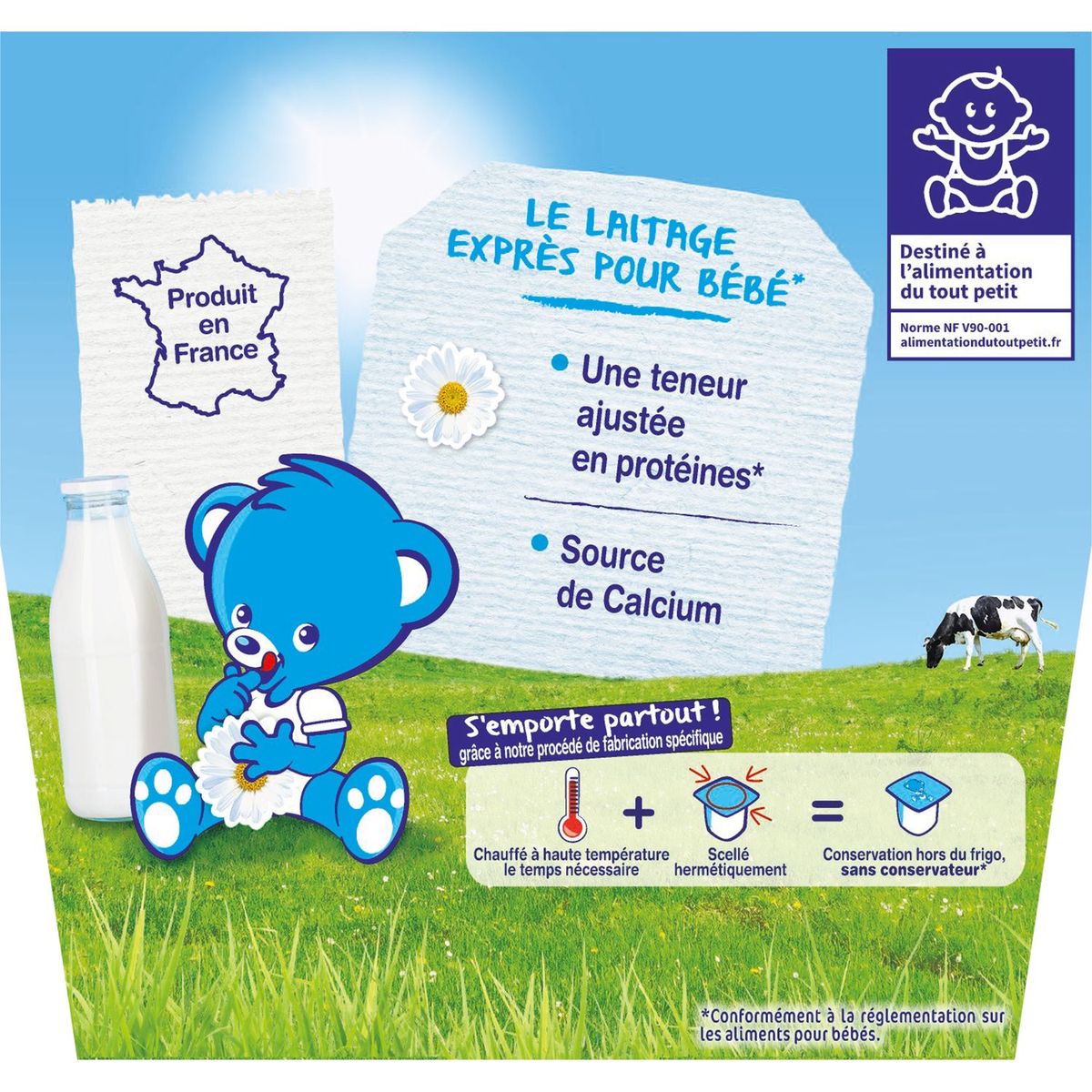 NESTLE Nestlé p'tit onctueux coupelles natures 8x100g