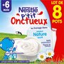 NESTLE Nestlé p'tit onctueux coupelles natures 8x100g