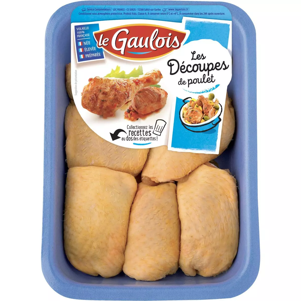 LE GAULOIS La Gaulois morceaux assorti de poulet jaune 750g
