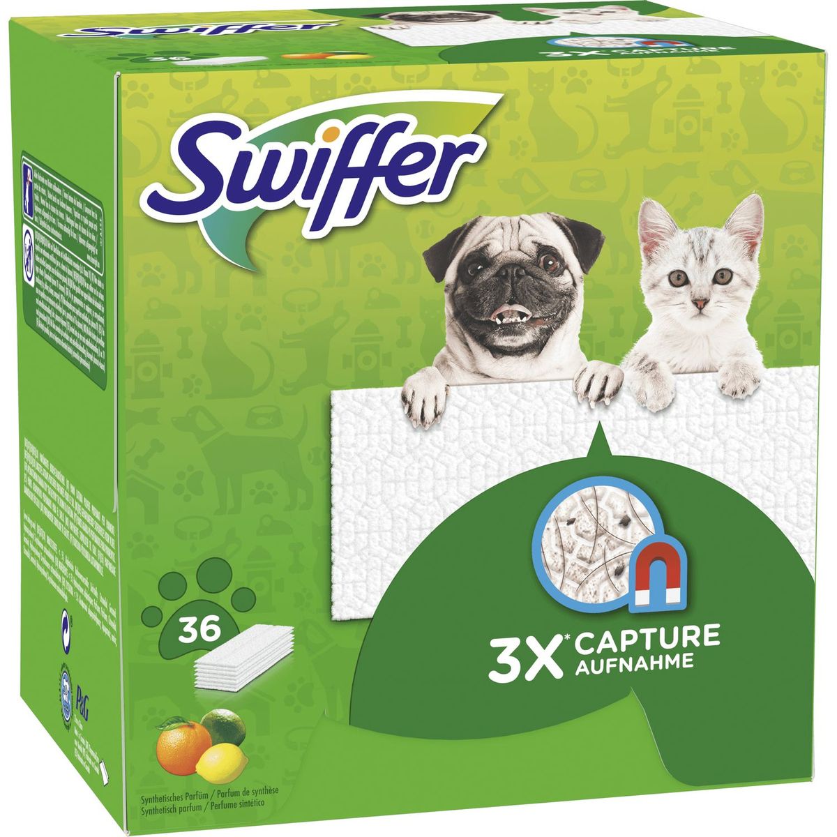 SWIFFER Recharge lingette pour balai parfumé aux agrumes 36 lingettes
