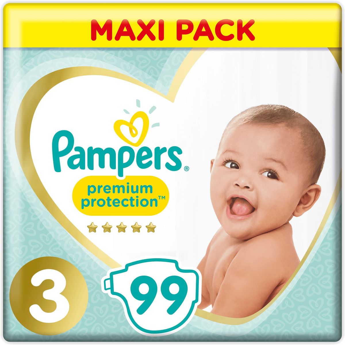 PAMPERS Premium protection couches taille 3 (6-10kg) 99 couches