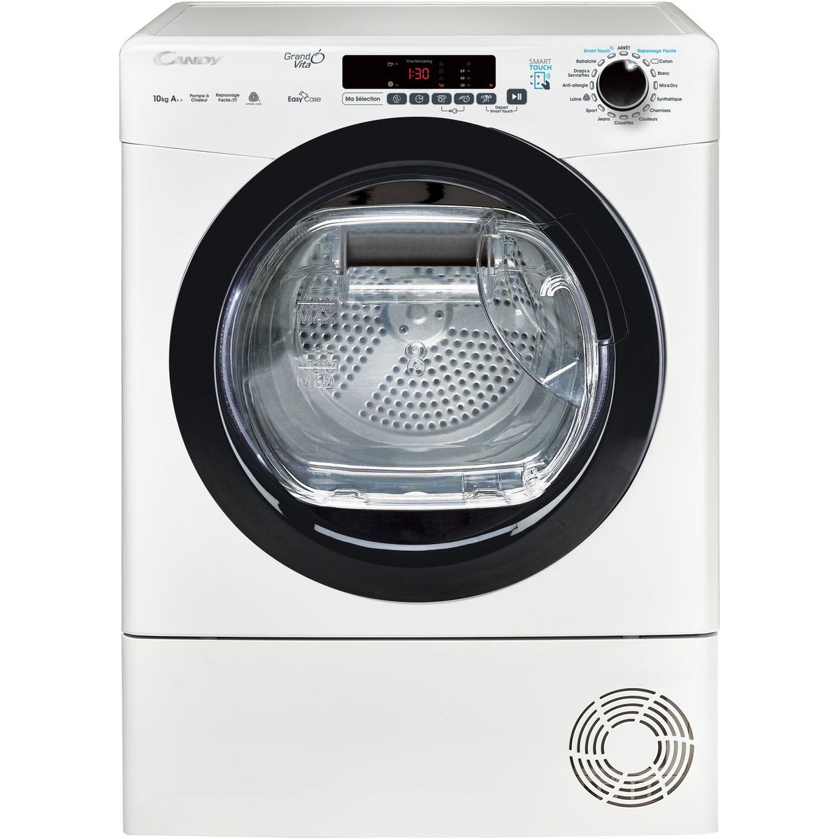 CANDY Sèche-linge hublot GVS H10A2DBEX-47, 10 Kg, Condensation Pompe à chaleur