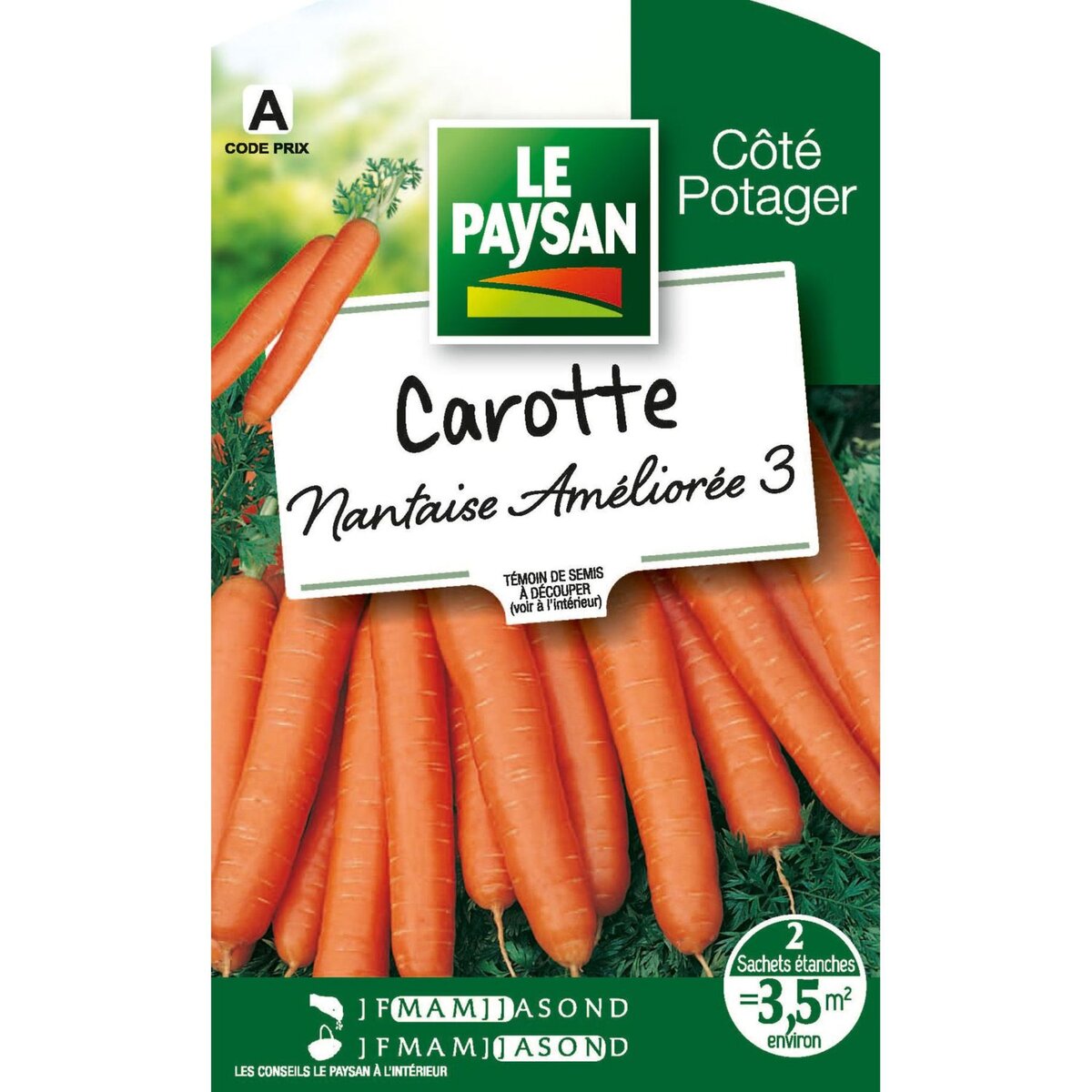 LE PAYSAN Le Paysan Semences potagères carotte nantaise x2 2 pièces