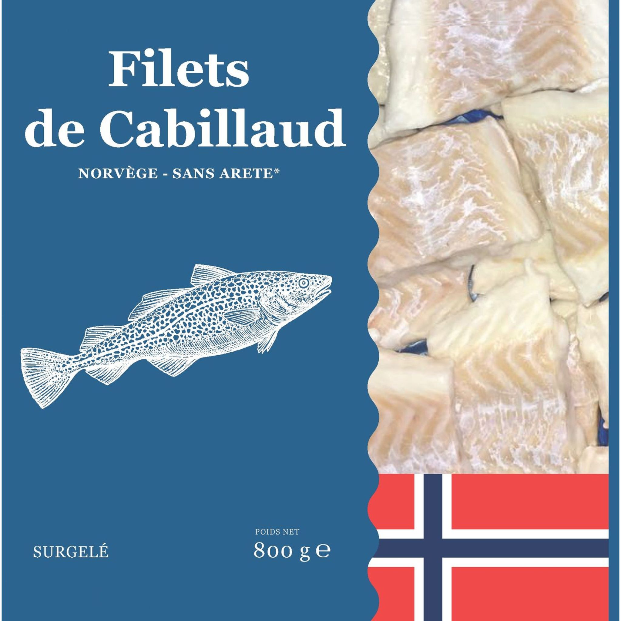 Filets De Cabillaud Sans Arête 800g Pas Cher - Auchan.fr