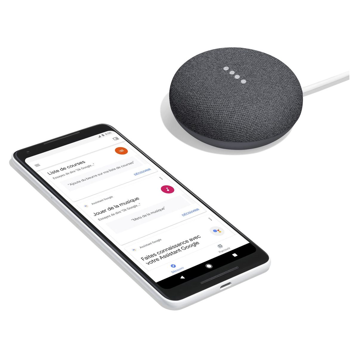 GOOGLE Enceinte connectée Google Home Mini - Noir
