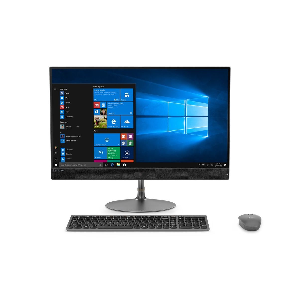 LENOVO Ordinateur All in One Ideacentre AIO 730S-24IKB-I781128 - 23.8 pouces Full HD - Gris foncé