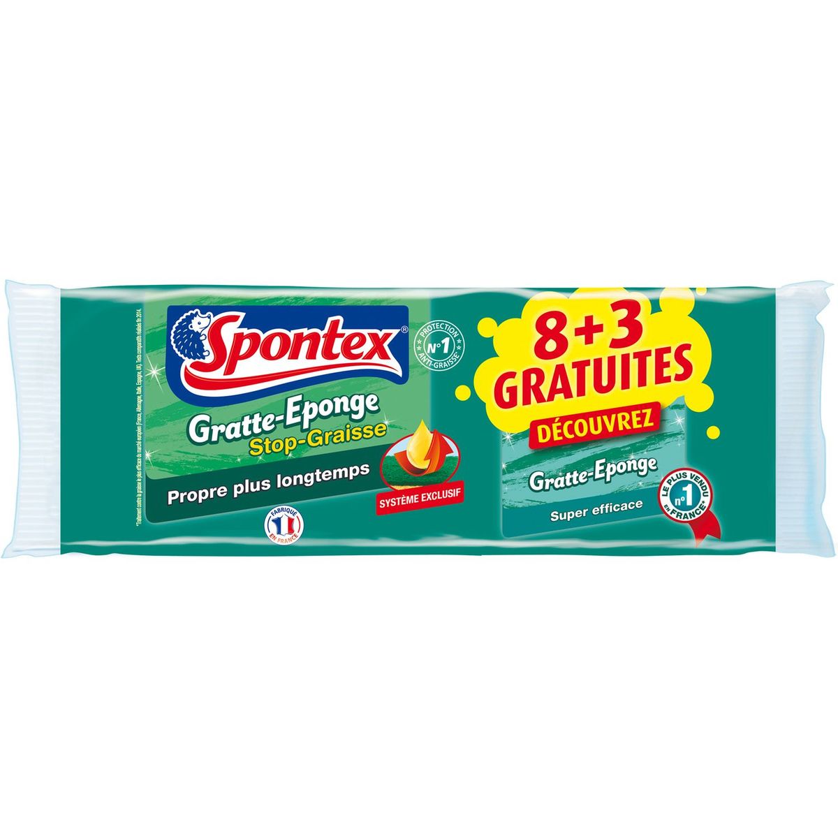 SPONTEX Gratte éponge stop graisse 11 éponges