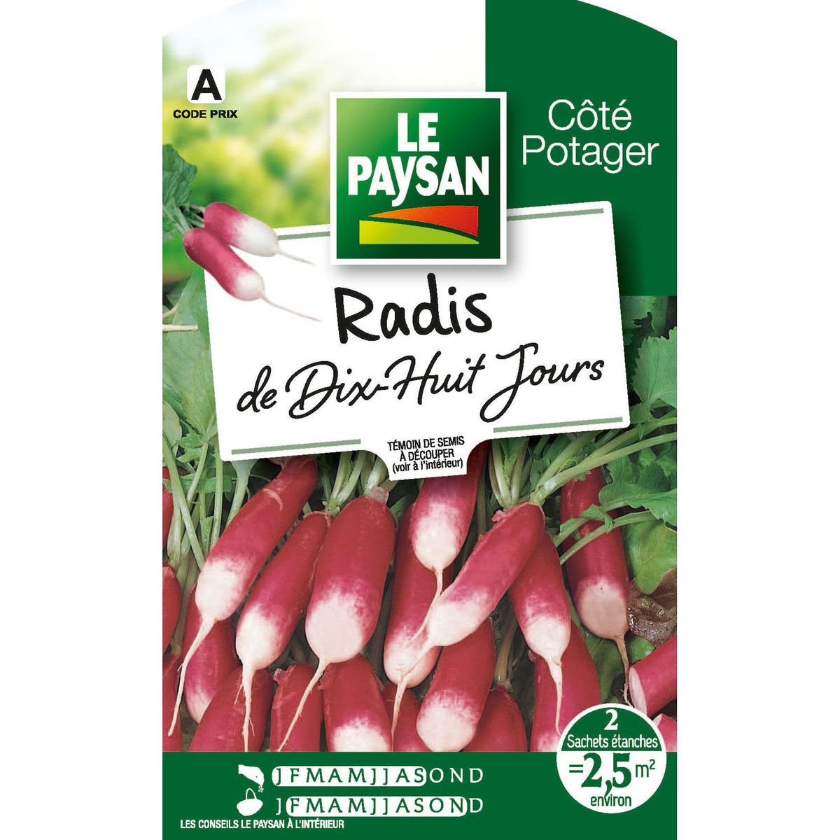 LE PAYSAN Semences potagères radis x2 2 pièces