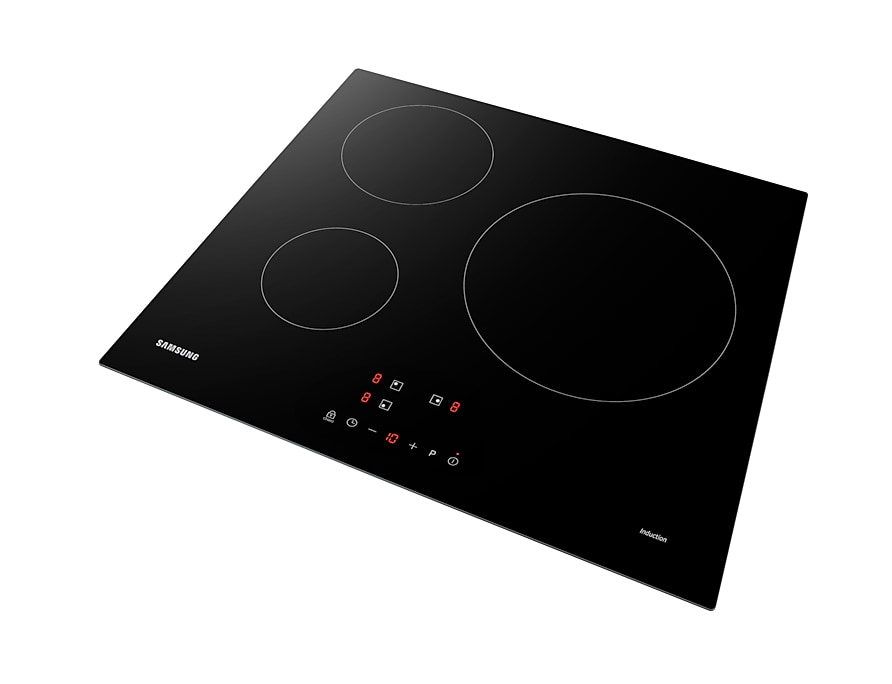 Voir la diapositive 7 : SAMSUNG Table de cuisson à induction NZ63M3NM1BB, 60 cm, 3 Foyers