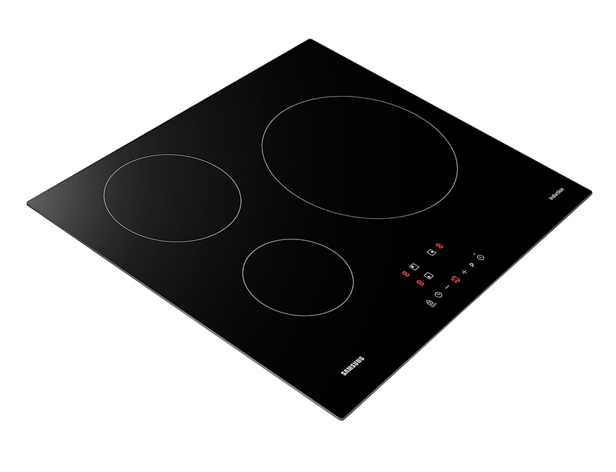 Voir la diapositive 4 : SAMSUNG Table de cuisson à induction NZ63M3NM1BB, 60 cm, 3 Foyers