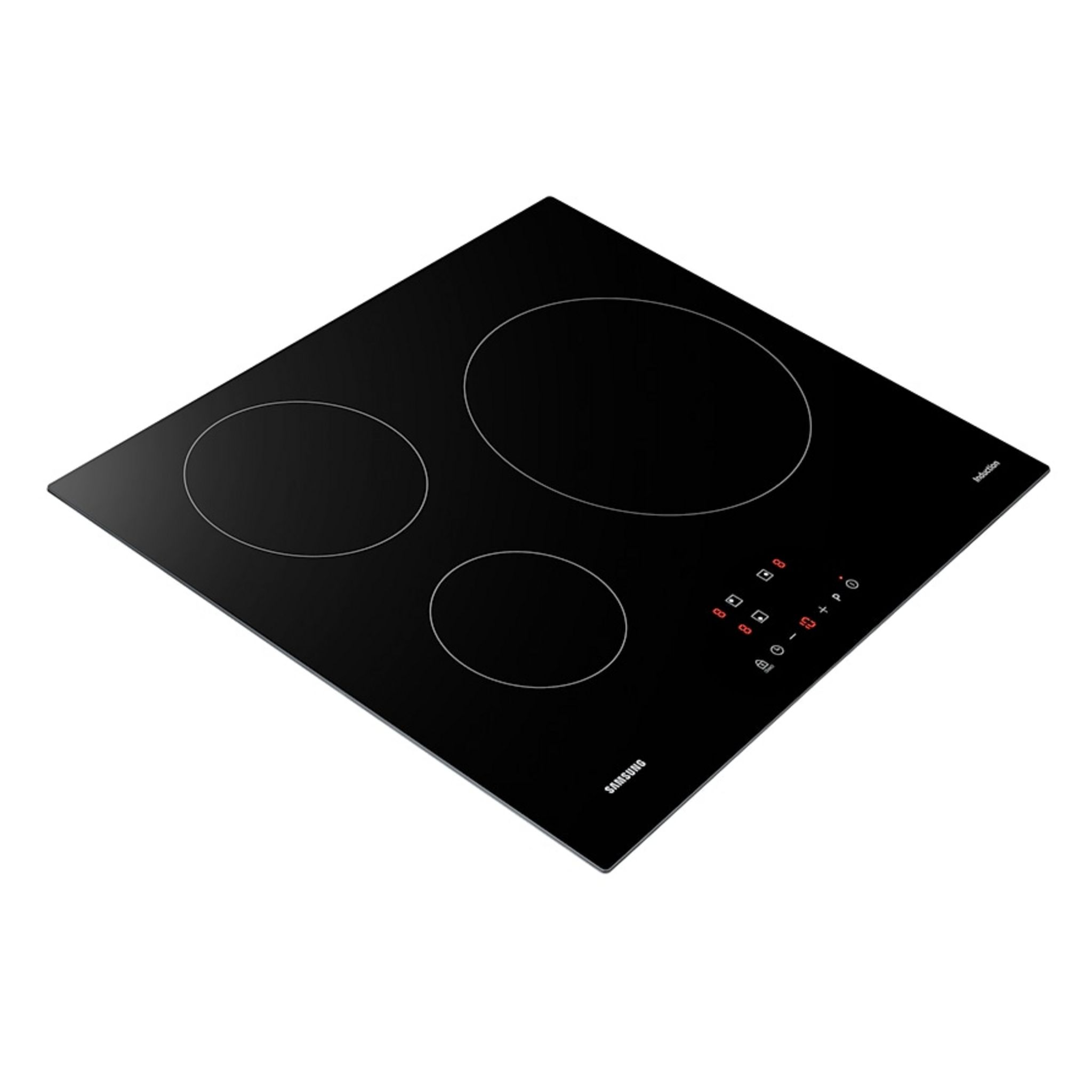 Voir la diapositive 4 : SAMSUNG Table de cuisson à induction NZ63M3NM1BB, 60 cm, 3 Foyers