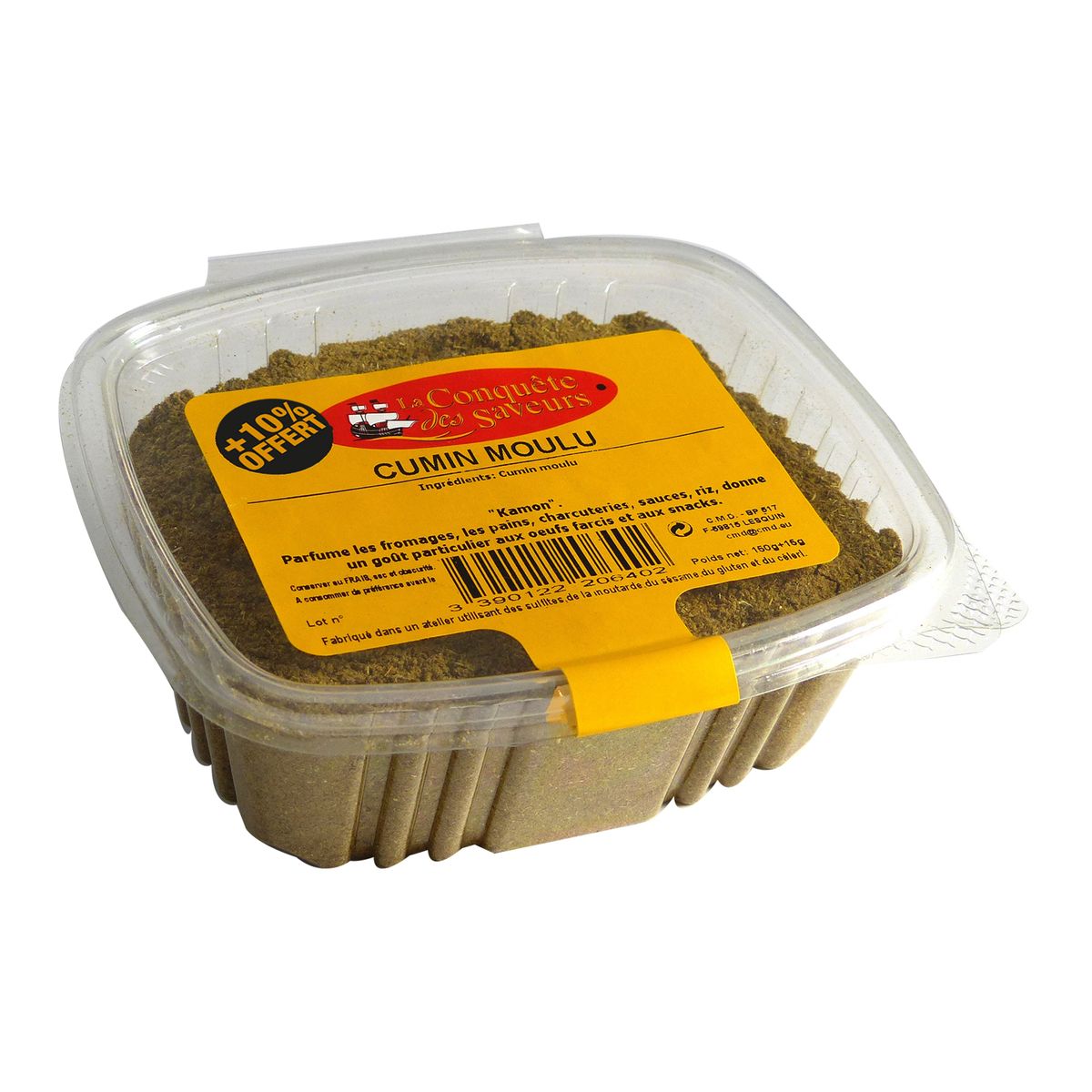 cumin moulu 150g +10% offert