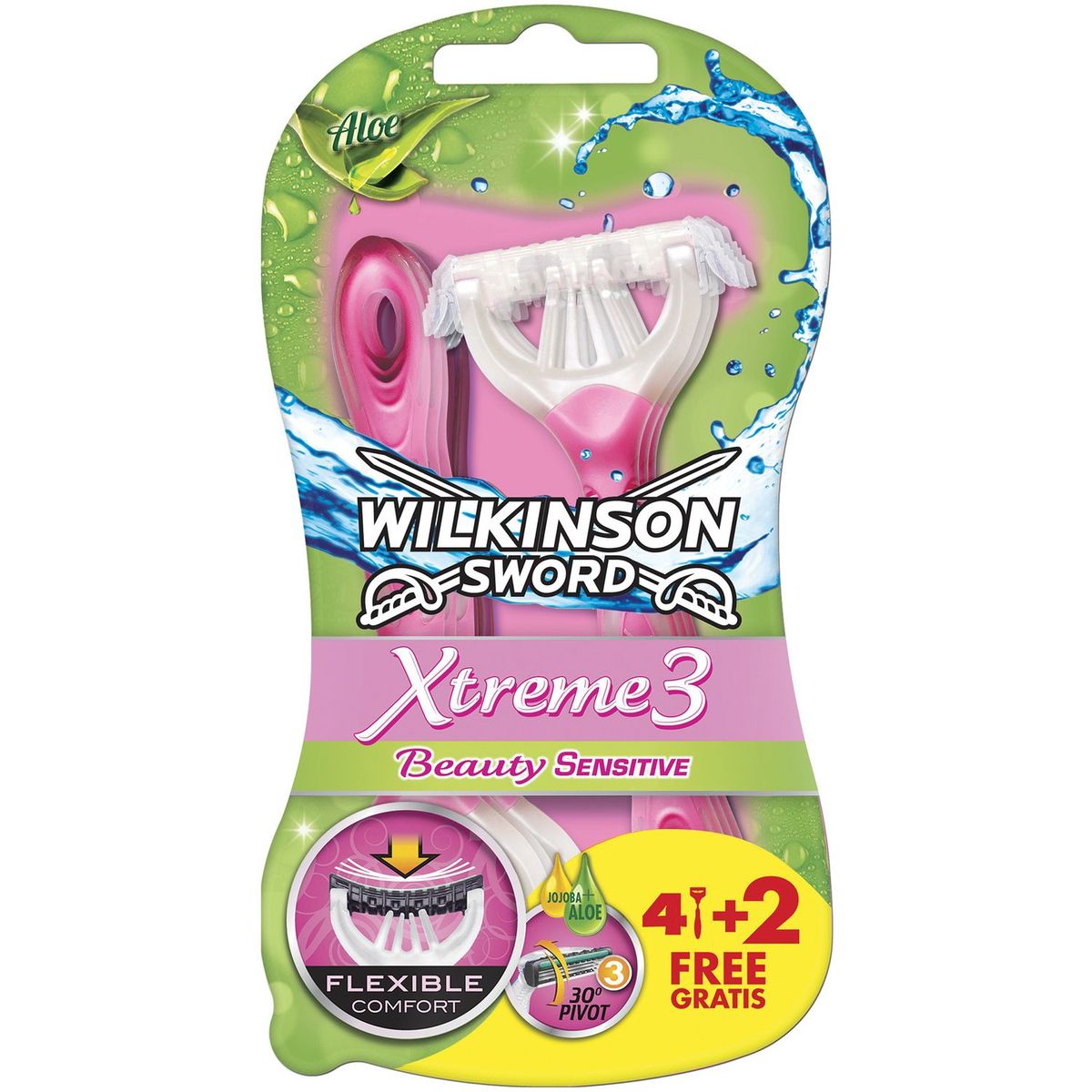 WILKINSON Wilkinson rasoirs jetables xtreme3 beauty sensitive+ x4