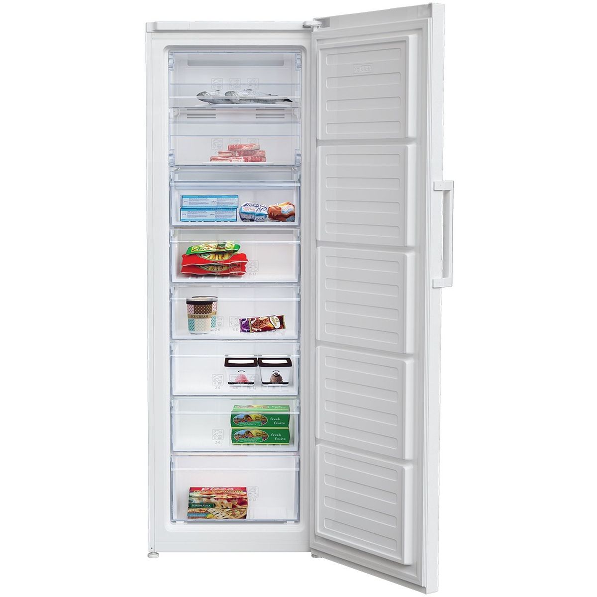 BEKO Congélateur armoire RFNE312K21W, 277 L, Froid ventilé