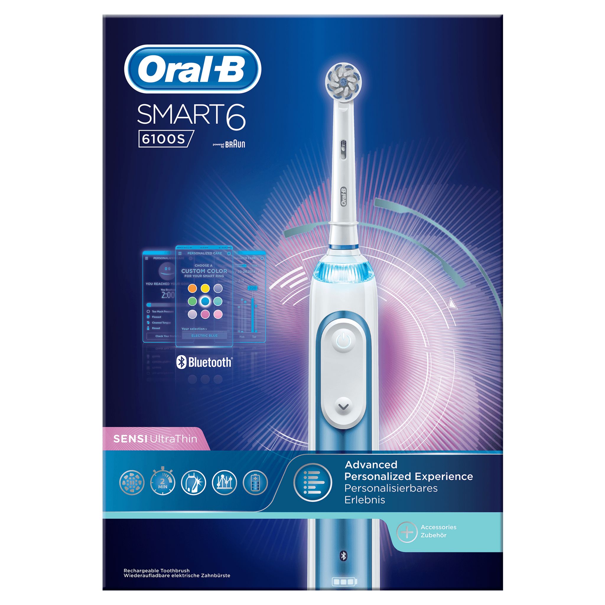 Voir la diapositive 9 : Brosse à dents Bluetooth Oral-B SMART 6100s Sensitive