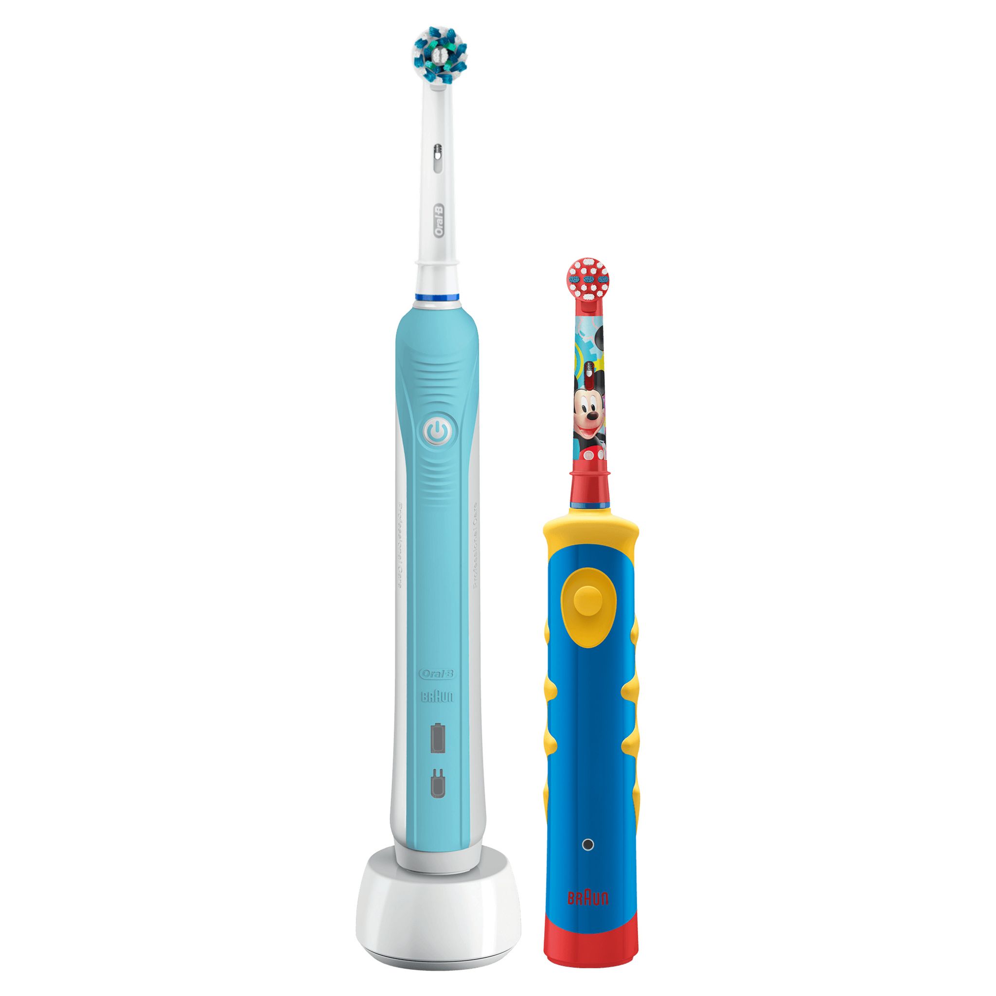 Voir la diapositive 35 : ORAL B Brosses à dent Pack Famille avec 2 manches, 1 manche Pro 700 Cross action + 1 Manche Stages Power pour enfants
