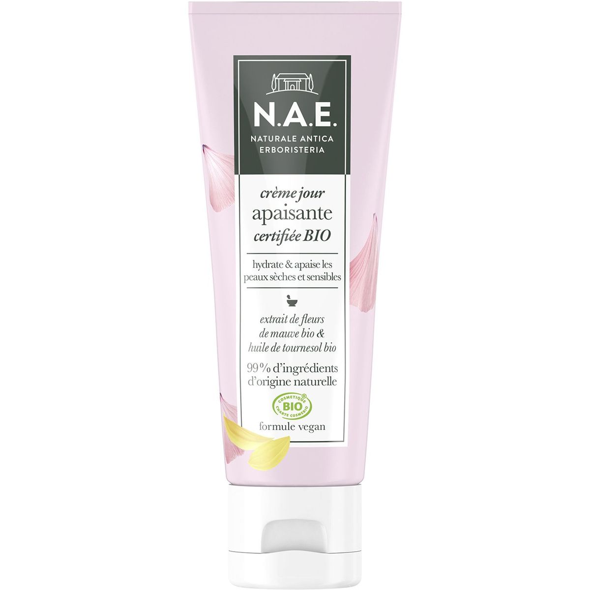 N.A.E Crème de jour apaisante hydrate et apaise les peaux sèches certifiées bio 50ml