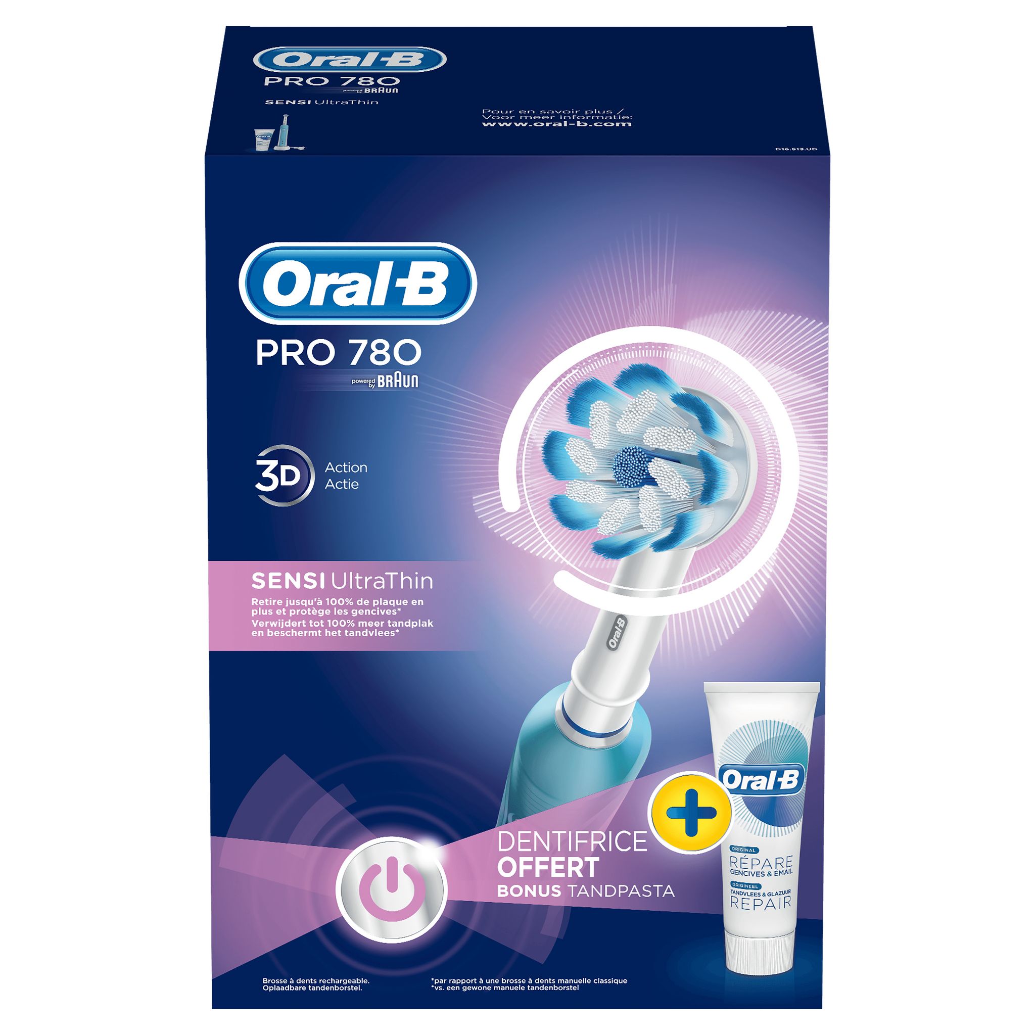 Voir la diapositive 5 : ORAL-B Brosse à dents électrique - PRO 780 SENSI