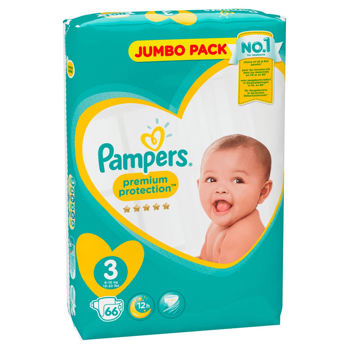 PAMPERS Premium protection couches taille 3 (6-10kg) 66 couches