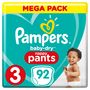 Voir la diapositive 3 : PAMPERS Baby-dry pants culottes taille 3 (6-11kg) 92 couches