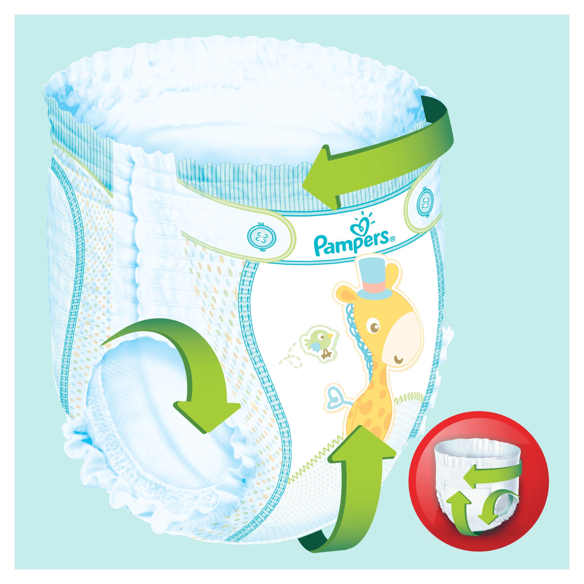 Voir la diapositive 7 : PAMPERS Baby-dry pants culottes taille 3 (6-11kg) 92 couches