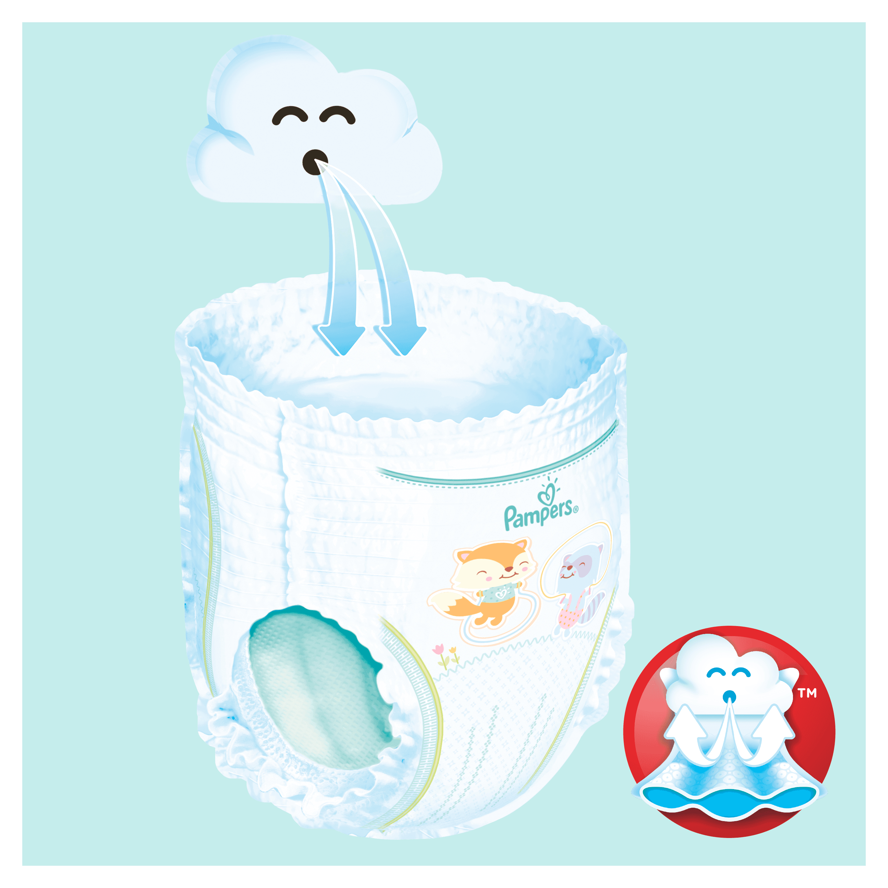 Voir la diapositive 9 : PAMPERS Baby-dry pants culottes taille 3 (6-11kg) 92 couches