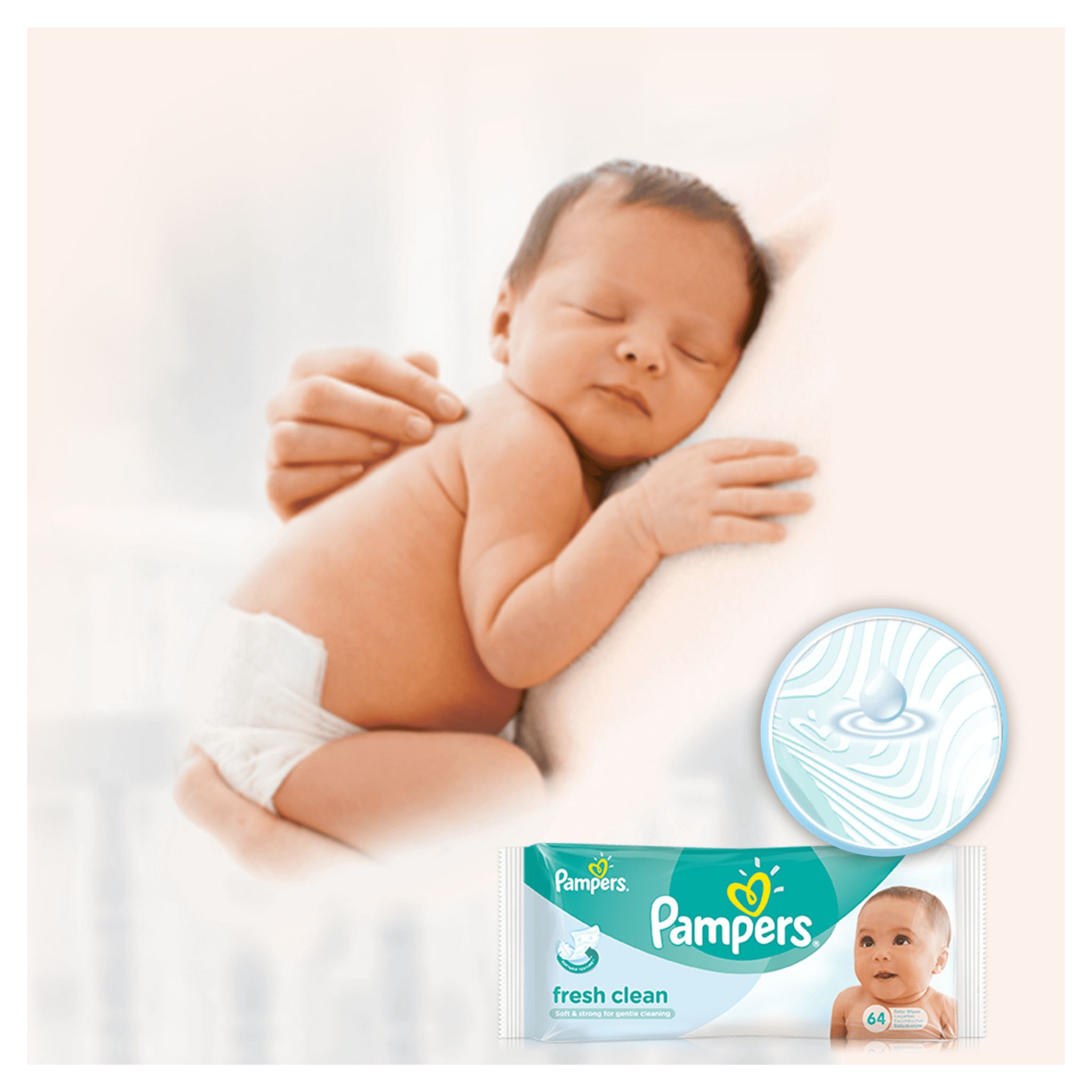 Voir la diapositive 6 : PAMPERS Pampers Fresh clean lingettes nettoyantes pour bébé x256 256 lingettes