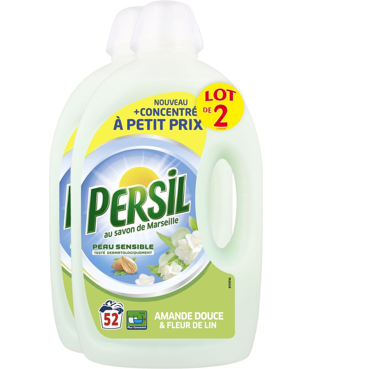 PERSIL Persil Lessive liquide amande douce & fleur de lin 104 lavages 2x2,6l 104 lavages 2x2,6l