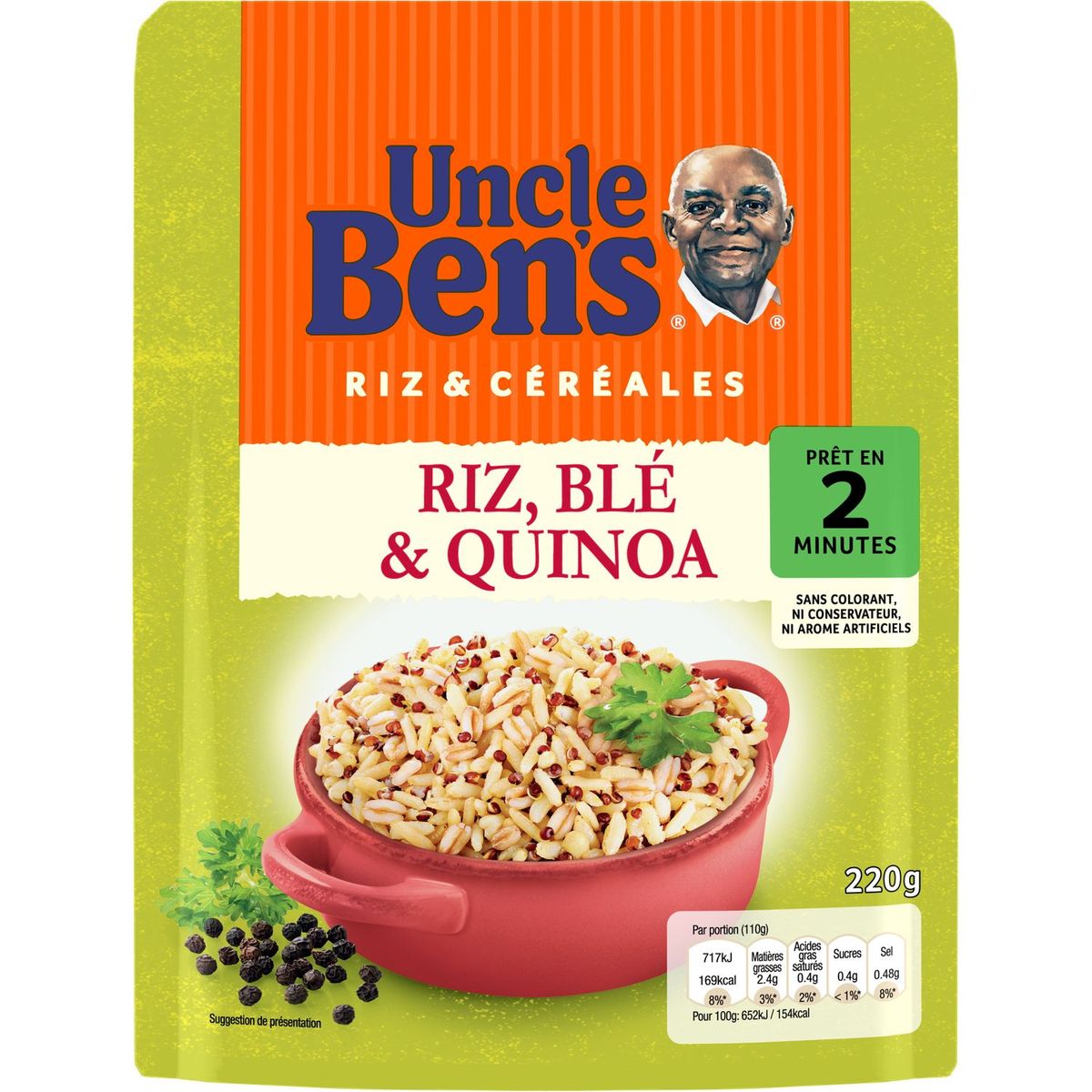 UNCLE BEN'S Uncle Ben's riz blé quinoa 220g