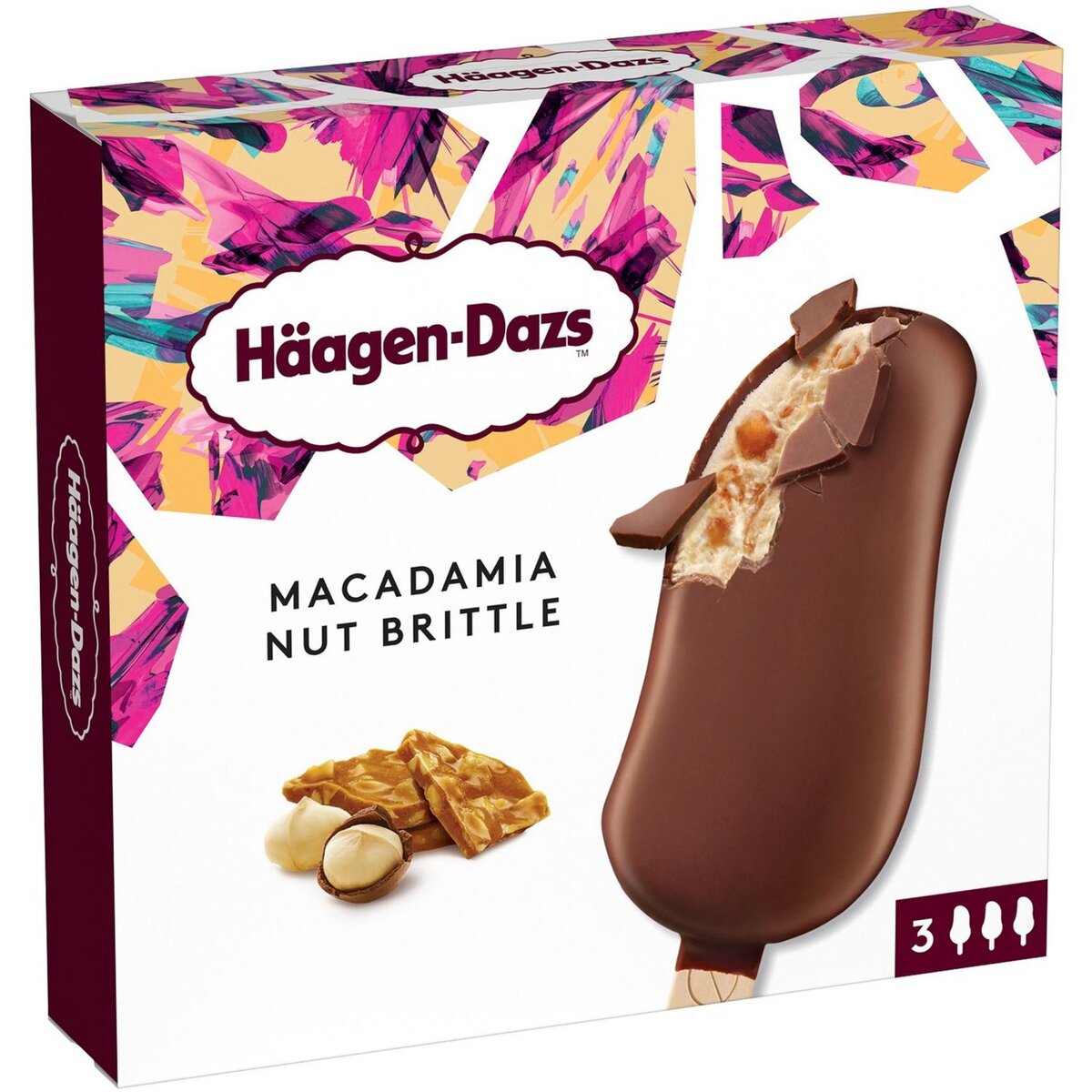 HAAGEN DAZS Häagen-Dazs Bâtonnet glacé à la vanille macadamia 210g 3 batônnets 210g