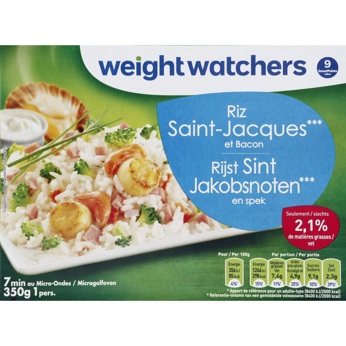 WEIGHT WATCHERS Weight Watchers Saint-Jacques gratinées avec pomme de terre 350g 350g